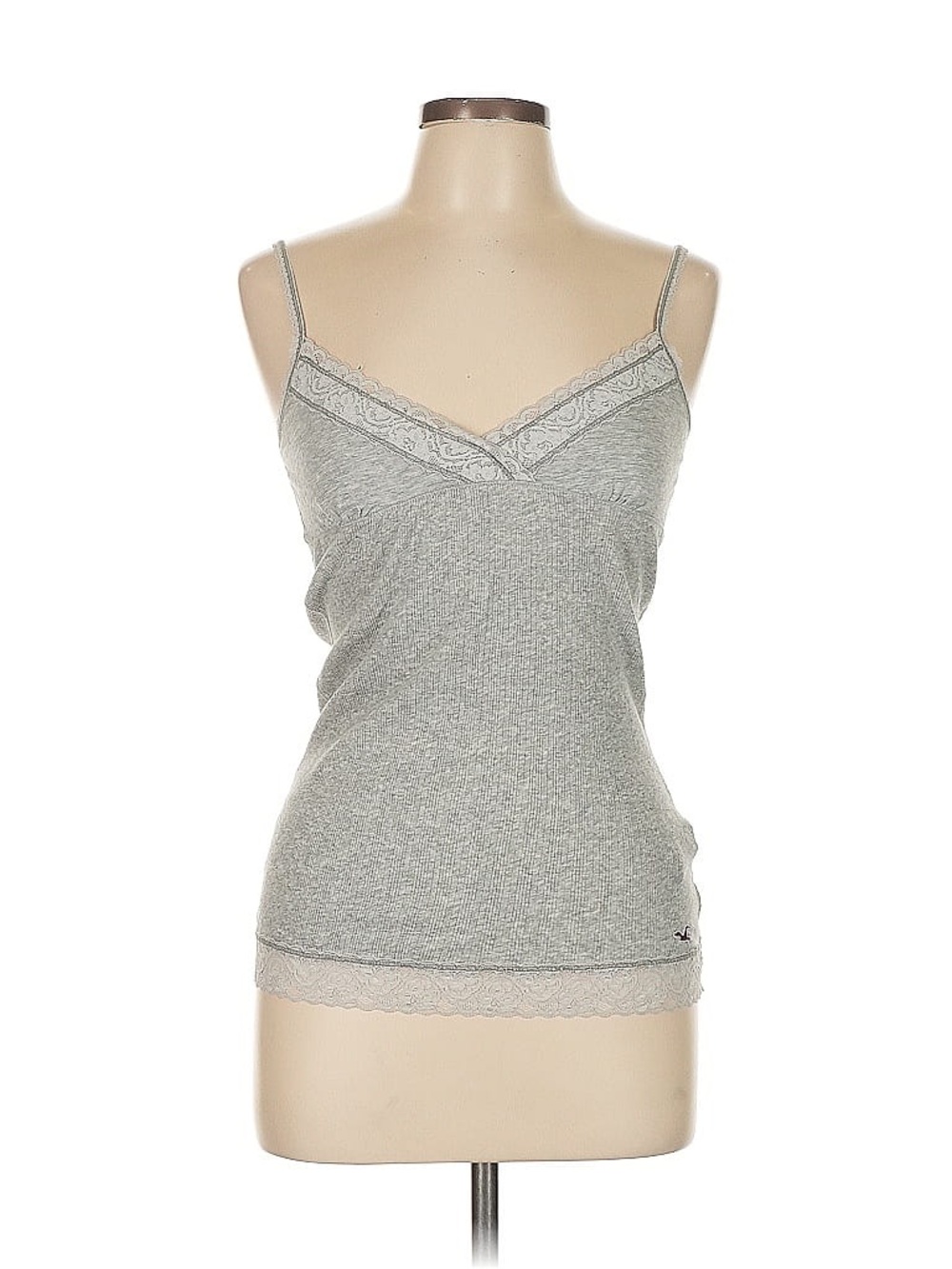 Vintage Y2K Hollister 2000s Lace Trim Babydoll Cami Tank Top